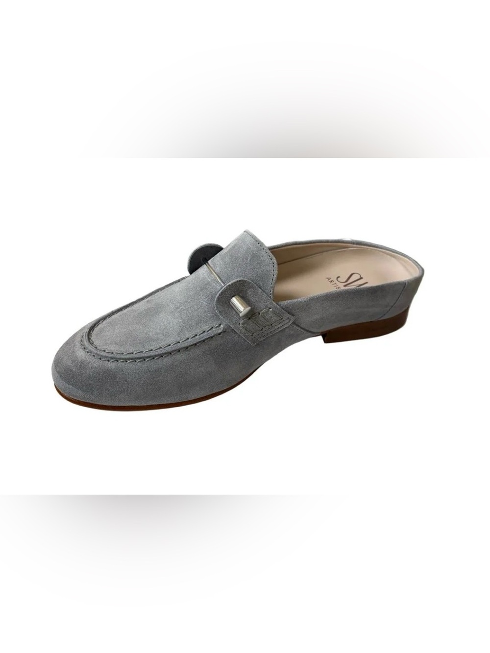 NWB Softwaves - Women's Sarita
Suede Slide, Silene (Light Gray), Size 38, U.S. 8